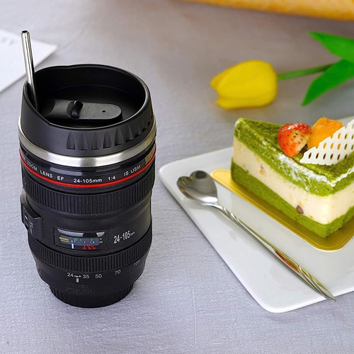 Camera Lens Travel Coffee Mug